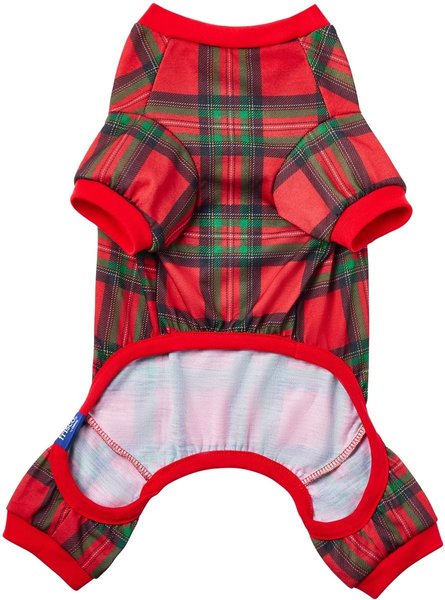 Show full view: Frisco Holiday Plaid Dog & Cat Jersey PJs, X-Small slide 5 of 9