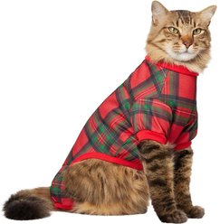 Frisco Holiday Plaid Dog & Cat Jersey PJs, X-Small