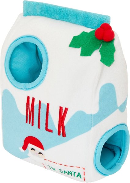 Show full view: Frisco Holiday Milk & Gingerbread Cookies Hide & Seek Puzzle Plush Squeaky Dog Toy, Small/Medium slide 4 of 9