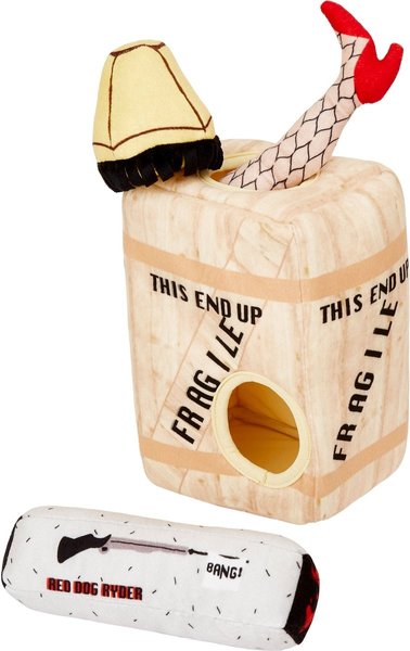 Show full view: Frisco Holiday Fragile Box Hide & Seek Puzzle Plush Squeaky Dog Toy, Small/Medium slide 4 of 8