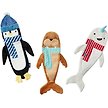 Show in main carousel: Frisco Holiday Arctic Friends Stuffing-Free Skinny Plush Squeaky Dog Toy, Small to Large, 3 count slide 1 of 7