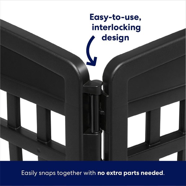 Show full view: Frisco 8-Panel Plastic Exercise Dog Playpen, Black slide 5 of 10