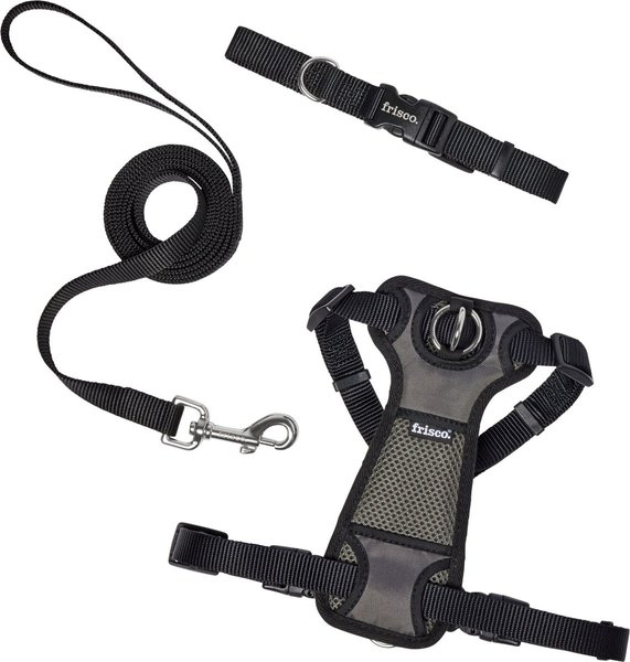 Show full view: Frisco Padded Nylon No Pull Dog Harness, Black, XL- Girth 32 to 50-in slide 5 of 10