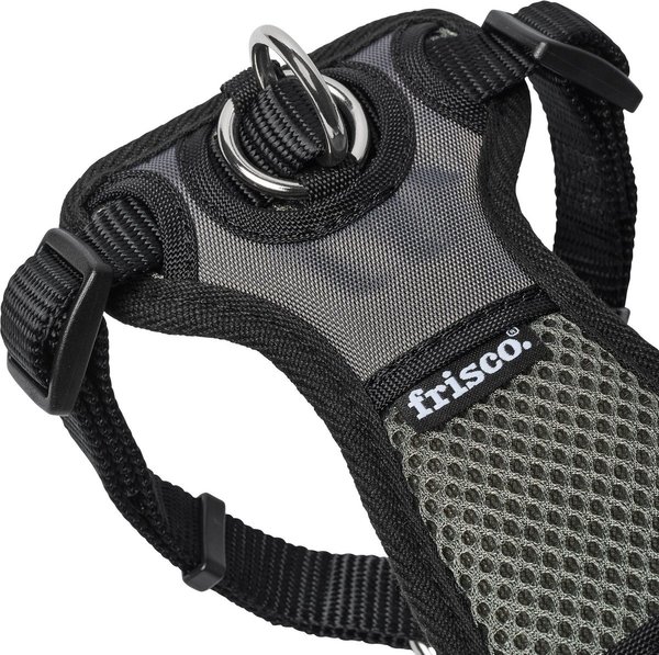 Show full view: Frisco Padded Nylon No Pull Dog Harness, Black, S- Girth 16 to 22-in slide 4 of 10