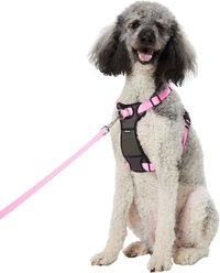 Frisco Padded Nylon No Pull Dog Harness, Pink, L- Girth 26 to 40-in