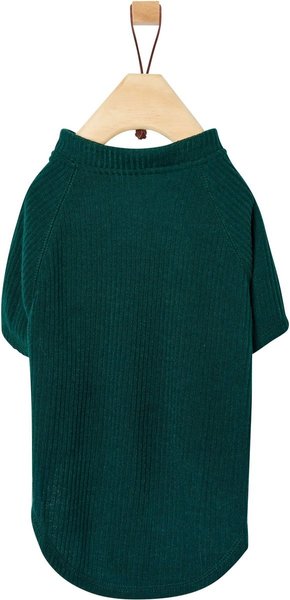 Show full view: Frisco Ribbed Henley Dog & Cat T-Shirt, Green, XX-Large slide 3 of 8