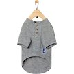 Show in main carousel: Frisco Ribbed Henley Dog & Cat T-Shirt, Gray, Large slide 4 of 8