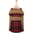 Show in main carousel: Frisco Mediumweight Waxed Canvas Dog & Cat Flannel Lined Coat, Tan, Large slide 4 of 9