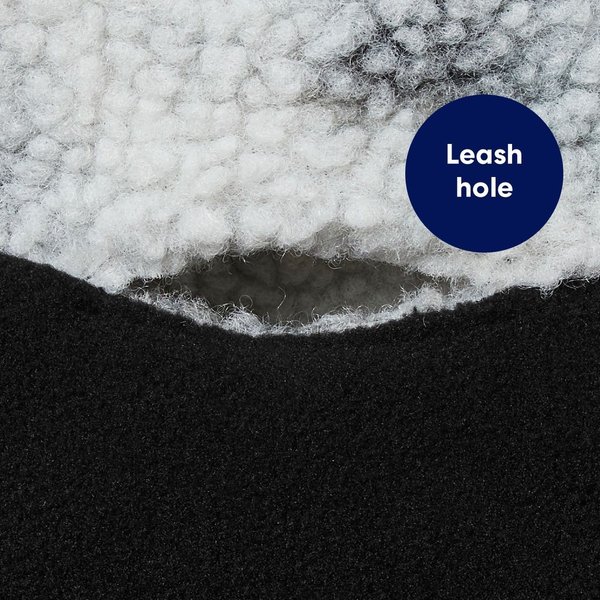 Show full view: Frisco Mediumweight Reversible Two-Tone Fleece and Sherpa Dog & Cat Vest, Black, Large slide 5 of 9