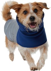 Frisco Mediumweight Reflective Fleece Lined Quilted Dog & Cat Coat, Gray, Large