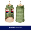 Show in main carousel: Frisco Lightweight Reversible Striped Packable Dog & Cat Puffer, Cream, Medium slide 5 of 9
