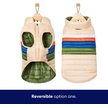 Show in main carousel: Frisco Lightweight Reversible Striped Packable Dog & Cat Puffer, Cream, Medium slide 4 of 9