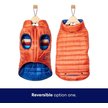 Show in main carousel: Frisco Lightweight Reversible Striped Packable Dog & Cat Puffer, Navy, XX-Large slide 3 of 8