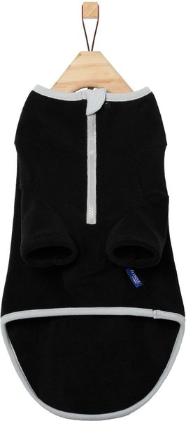 Show full view: Frisco Lightweight Polar Fleece Dog & Cat 1/4 Zip, Black, XX-Large slide 4 of 9