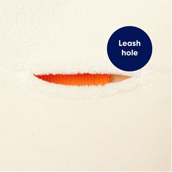 Show full view: Frisco Lightweight Polar Fleece Dog & Cat 1/4 Zip, Cream, XX-Large slide 5 of 9