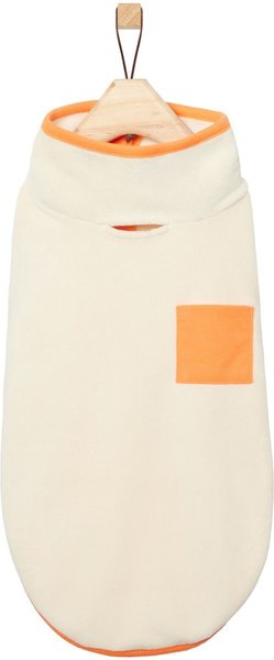 Show full view: Frisco Lightweight Polar Fleece Dog & Cat 1/4 Zip, Cream, XX-Large slide 3 of 9