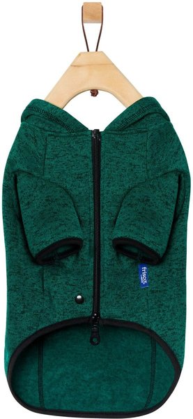 Show full view: Frisco Full Zip Dog & Cat Sweater Fleece Hoodie, Green, XX-Large slide 4 of 9