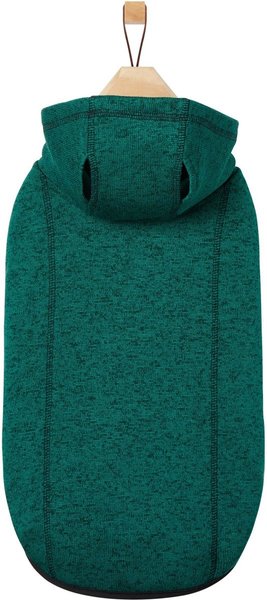Show full view: Frisco Full Zip Dog & Cat Sweater Fleece Hoodie, Green, Large slide 3 of 9