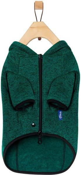 Show full view: Frisco Full Zip Dog & Cat Sweater Fleece Hoodie, Green, Large slide 4 of 9