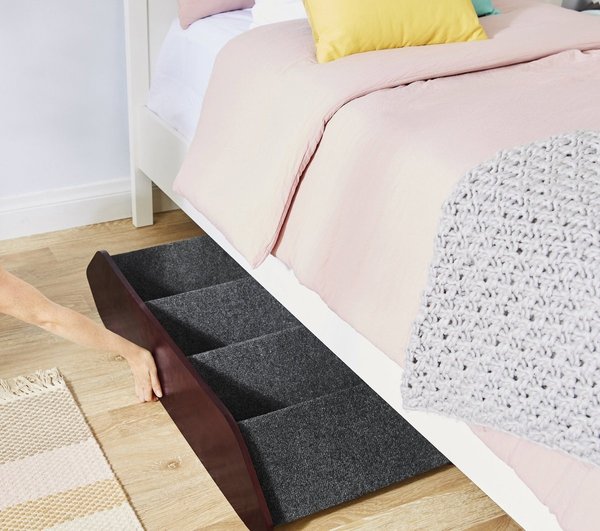 Show full view: Frisco Deluxe Foldable Wooden Carpeted Cat & Dog Stairs, Brown, X-Large slide 5 of 6