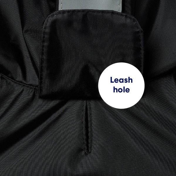 Show full view: Frisco Lightweight Rainy Days Dog Raincoat, Black, Large slide 6 of 10