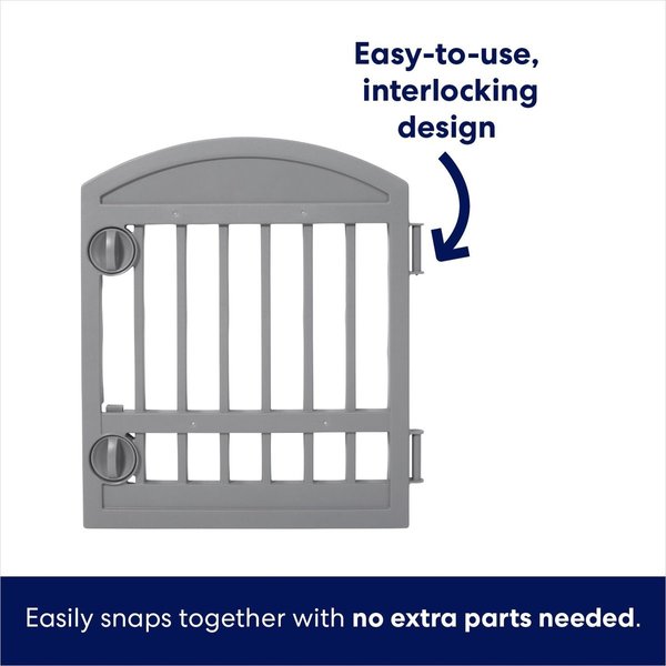 Show full view: Frisco 4-Panel Plastic Dog Exercise Playpen with Door, 24-in H, Gray slide 6 of 10