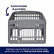 Show in main carousel: Frisco 4-Panel Plastic Dog Exercise Playpen with Door, 24-in H, Gray slide 5 of 10