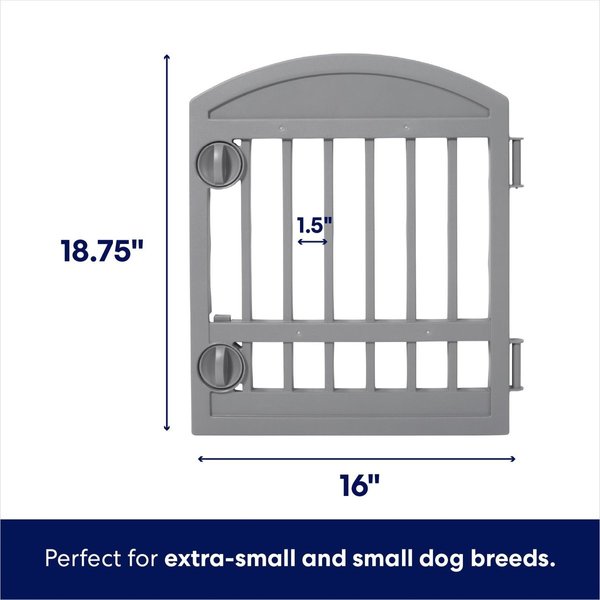 Show full view: Frisco 4-Panel Plastic Dog Exercise Playpen with Door, 24-in H, Gray slide 3 of 10