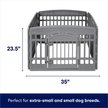 Show in main carousel: Frisco 4-Panel Plastic Dog Exercise Playpen with Door, 24-in H, Gray slide 2 of 10