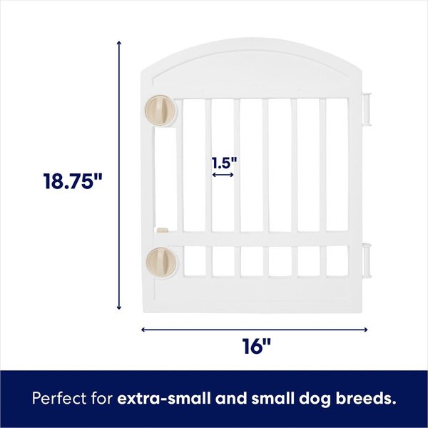 Show full view: Frisco 4-Panel Plastic Dog Exercise Playpen with Door, 24-in H, White slide 3 of 10