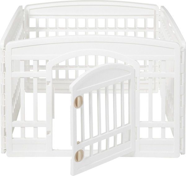 Show full view: Frisco 4-Panel Plastic Dog Exercise Playpen with Door, 24-in H, White slide 4 of 10