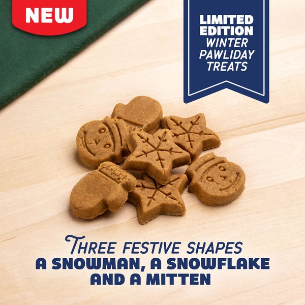 Show full view: Milk-Bone Soft & Chewy Chicken Pawliday Winter Shapes Dog Treats, 128-g bag slide 3 of 5