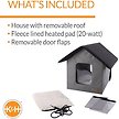 Show in main carousel: K&H Pet Products Outdoor Heated Kitty House Cat Shelter, Gray/Black slide 3 of 9