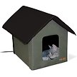 Show in main carousel: K&H Pet Products Outdoor Heated Kitty House Cat Shelter, Olive & Black slide 1 of 10