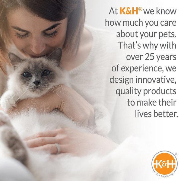 Show full view: K&H Pet Products Thermo-Kitty Bed Indoor Heated Cat Bed, Sage, Small slide 7 of 10