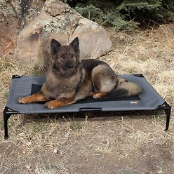 K&H Pet Products Original Steel Frame Pet Cot Elevated Dog Bed, Charcoal/Black, X-Large