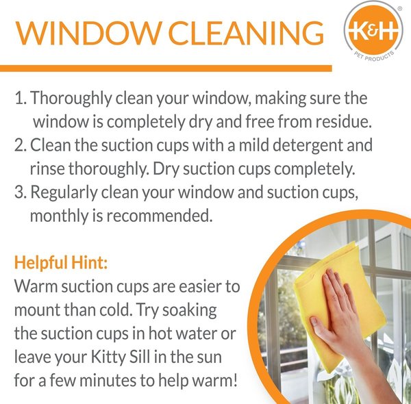 Show full view: K&H Pet Products EZ Mount Cat Window Perch, Gray slide 7 of 10