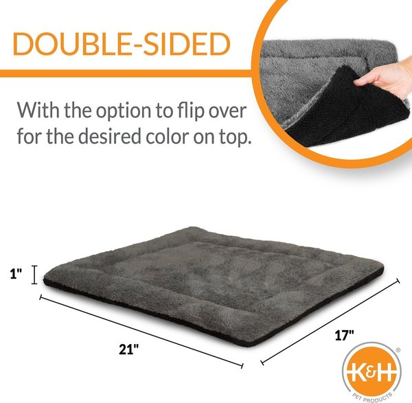 Show full view: K&H Pet Products Self-Warming Pad, Gray/Black slide 4 of 10