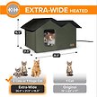Show in main carousel: K&H Pet Products Outdoor Heated Kitty House Extra-Wide Cat Shelter, Olive/Black slide 3 of 10