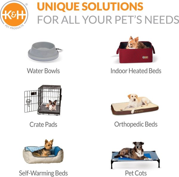 Show full view: K&H Pet Products Original Bolster Pet Cot Elevated Dog Bed, Chocolate, Medium slide 9 of 10