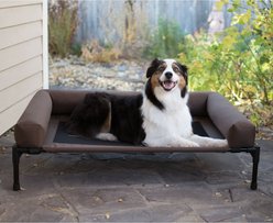 K&H Pet Products Original Bolster Pet Cot Elevated Dog Bed, Chocolate, Large