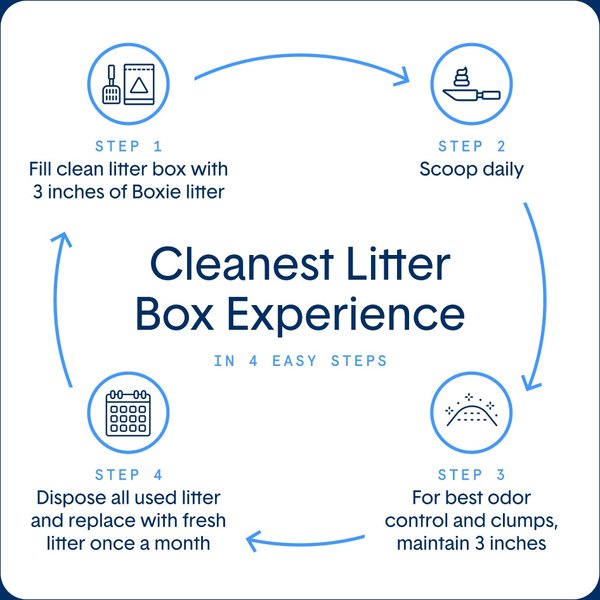 Show full view: Boxiecat Extra Strength Odour Control Clumping Clay Cat & Kitty Litter, 7.26-kg bag slide 8 of 12