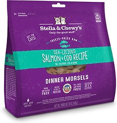 Stella & Chewy's Dinner Morsels Sealicious Salmon & Cod Recipe Cat Dried Food, 18-oz bag
