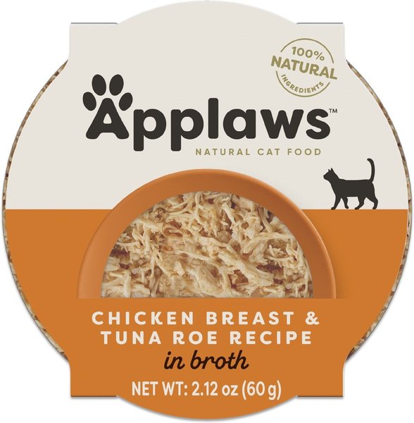 Show full view: Applaws Chicken Breast & Tuna Roe Recipe in Broth Wet Cat Food, 2.12-oz pot, case of 10 slide 8 of 9