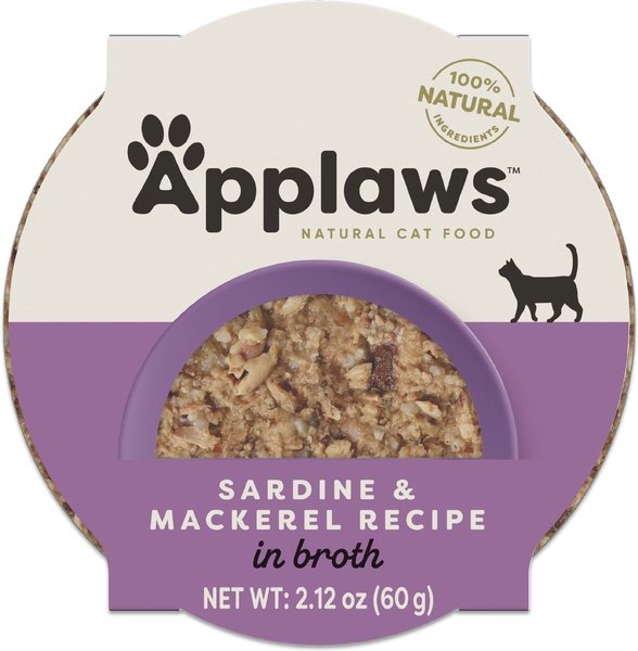 Show full view: Applaws Sardine & Mackerel Recipe in Broth Wet Cat Food, 2.12-oz pot, case of 10 slide 8 of 9