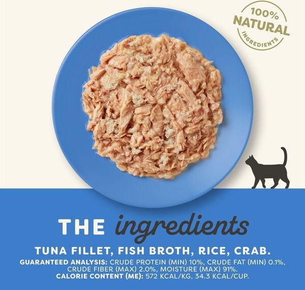 Show full view: Applaws Tuna Fillet & Crab Recipe in Broth Wet Cat Food, 2.12-oz pot, case of 10 slide 4 of 7