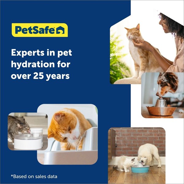 Show full view: PetSafe Viva Plastic Cat & Dog Fountain, White, 64-oz slide 6 of 7