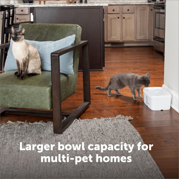 Show full view: PetSafe Viva Plastic Cat & Dog Fountain, White, 140-oz slide 4 of 8