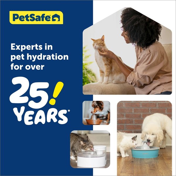 Show full view: PetSafe Outlast Pumpless Cat Water Fountain, White, 90-oz slide 7 of 8