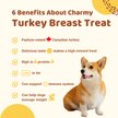 Show in main carousel: Charmy Air-Dried Turkey Breast Dog & Cat Treats, 90-g bag slide 4 of 6